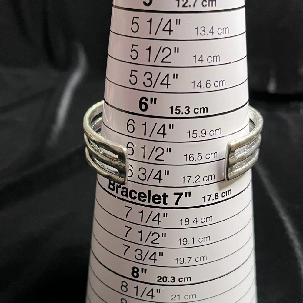 1521 Lucky Brand Arizona Silver Zigzag Cuff Bracelet - Picture 6 of 6